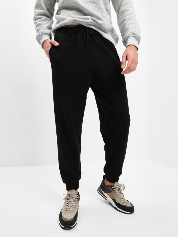 Men's knitted trousers GREG G-TRK-OZ03-002K-black