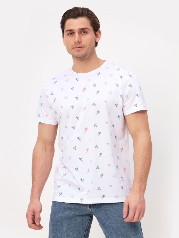 Men's short sleeve T-shirt GREG G145-PP4T-LT1857 (white)
