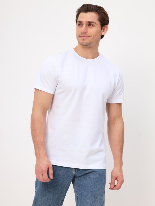 Men's short sleeve T-shirt GREG G145-PO4T-SAS5000 (white)