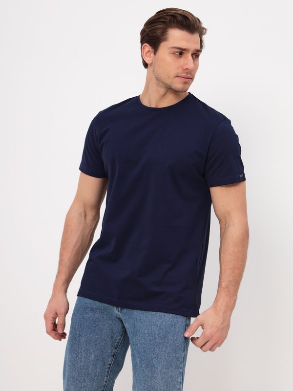 Men's short sleeve T-shirt GREG G145-PO4T-SA5105 (blue)