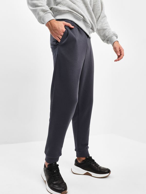 Men's knitted trousers GREG G-TRK-OZ03-002K-t.gray